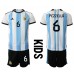 Argentina German Pezzella #6 Replika Babykläder Hemma matchkläder barn VM 2022 Korta ärmar (+ Korta byxor)